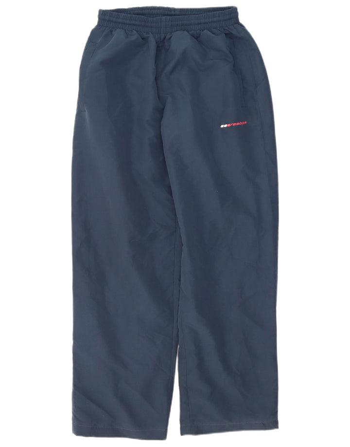 Calça de treino masculina Reebok pequena azul marinho poliéster