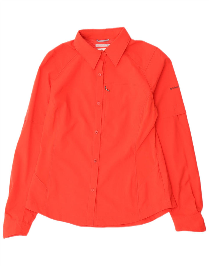 Camisa feminina Columbia Omni-Shade UK 12 poliéster laranja médio