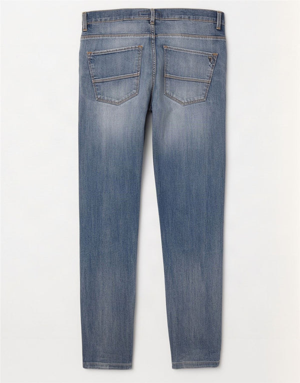 Trussardi Mens Slim Jeans W32 L30 Azul Algodão
