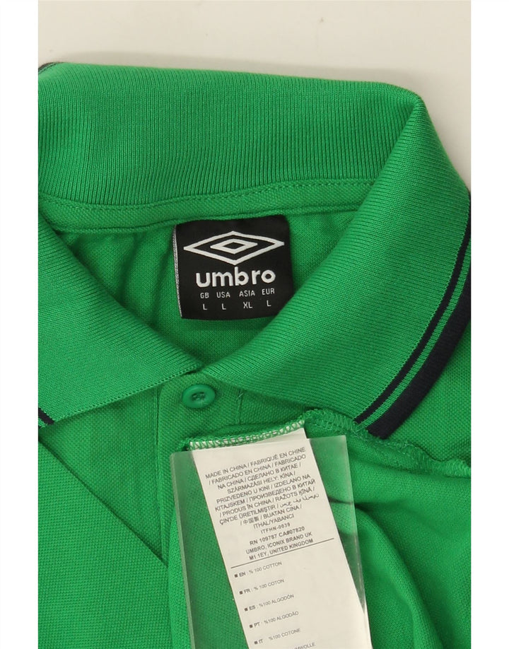 Camisa polo masculina UMBRO grande algodão colorblock verde
