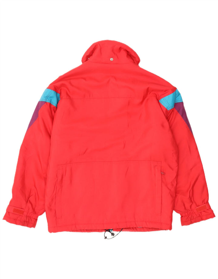 Jaqueta de esqui masculina Sergio Tacchini poliéster colorblock vermelho médio