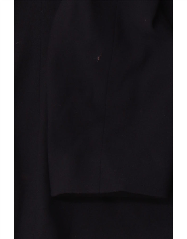 LAURA ASHLEY Jaqueta blazer feminina de 4 botões Reino Unido 16 grande azul marinho viscose