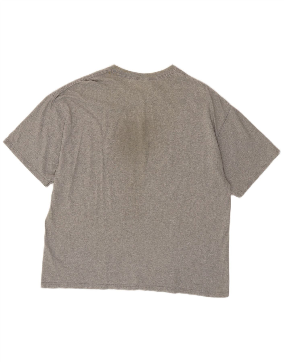 Camiseta masculina CHAMPION Top grande algodão manchado cinza