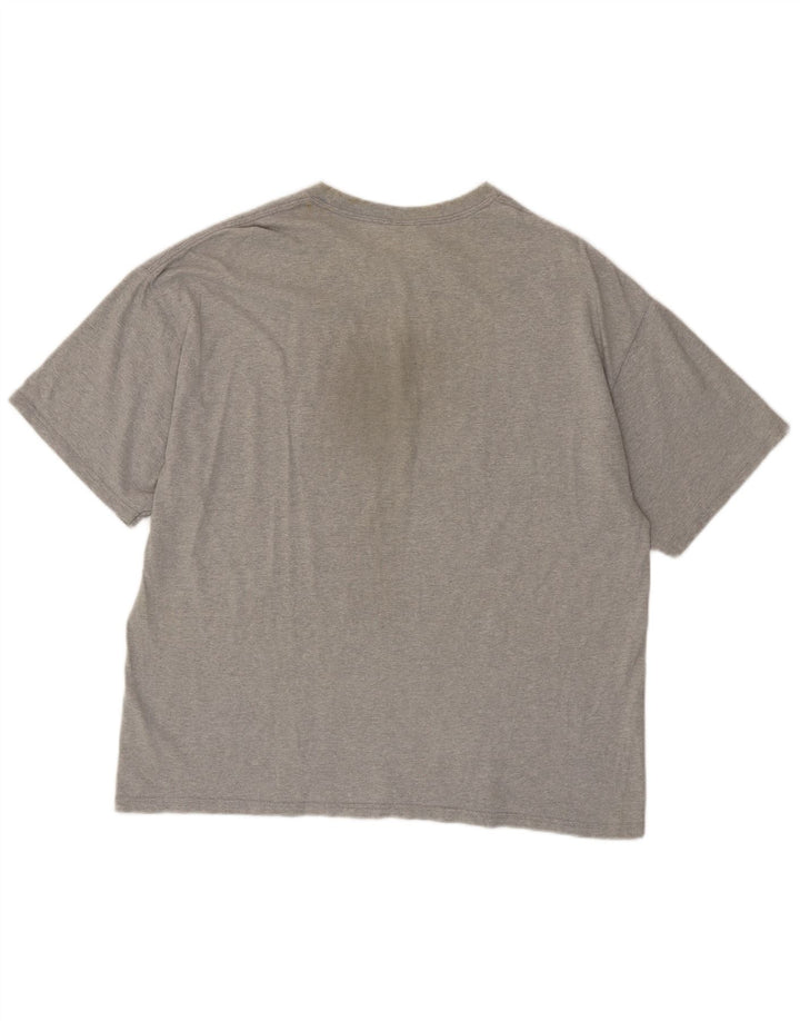 Camiseta masculina CHAMPION Top grande algodão manchado cinza