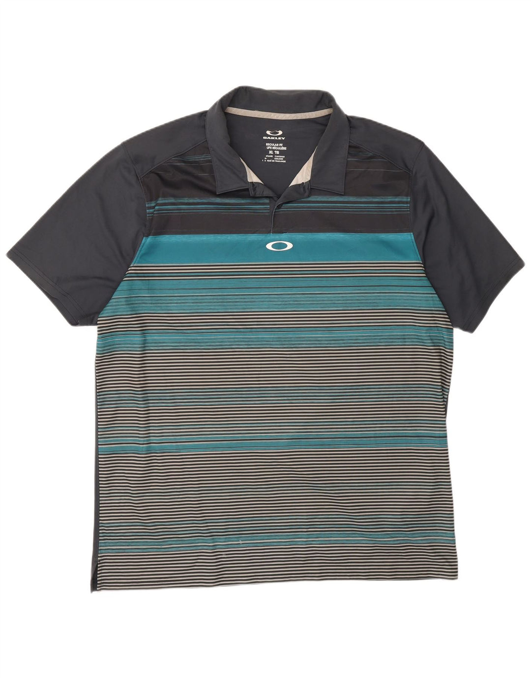 Camisa polo masculina Oakley Regular Fit XL cinza listrada