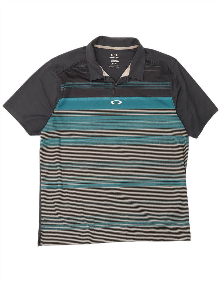 Camisa polo masculina Oakley Regular Fit XL cinza listrada