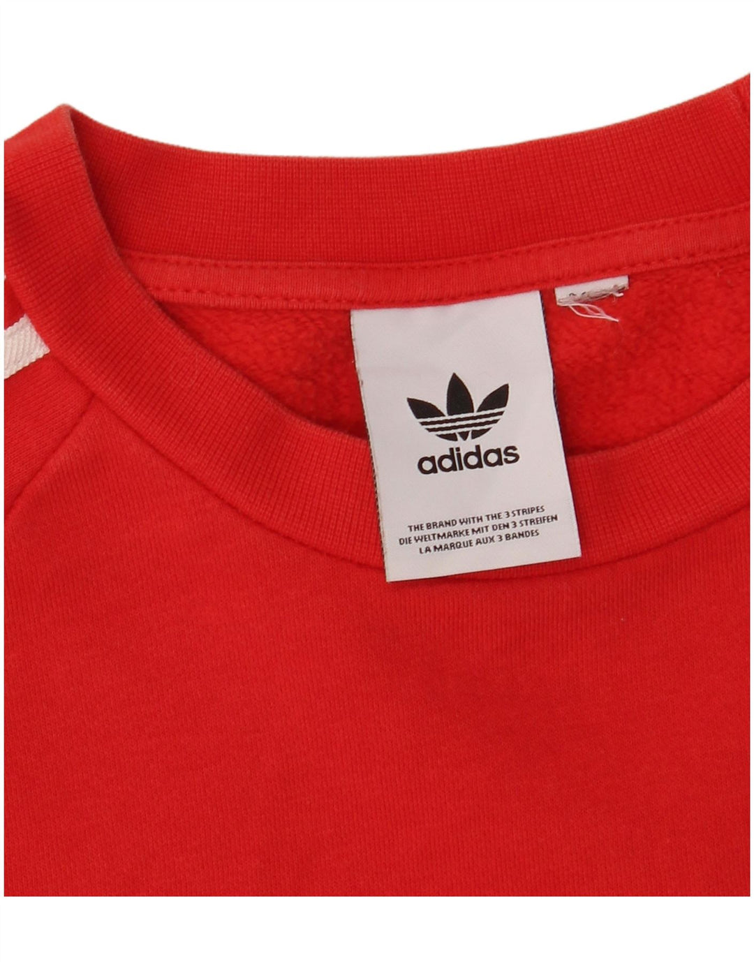 ADIDAS Mens Moletom Jumper Médio Vermelho