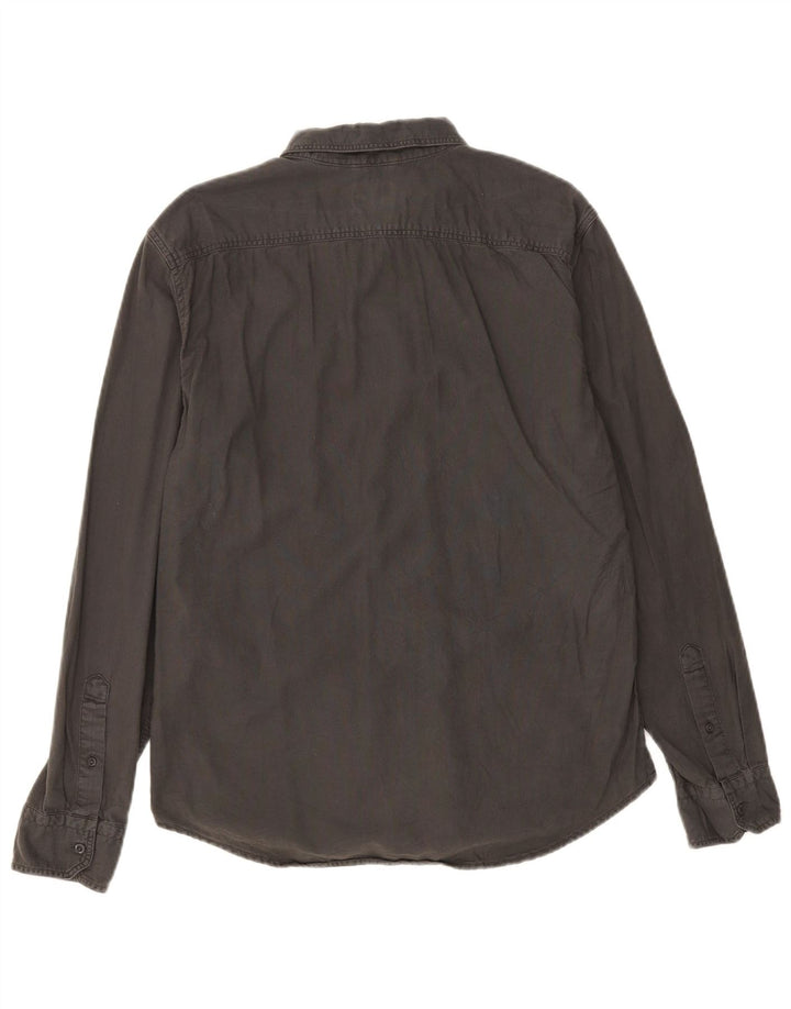 Camisa masculina LEVI'S 15-16 anos grande algodão cinza