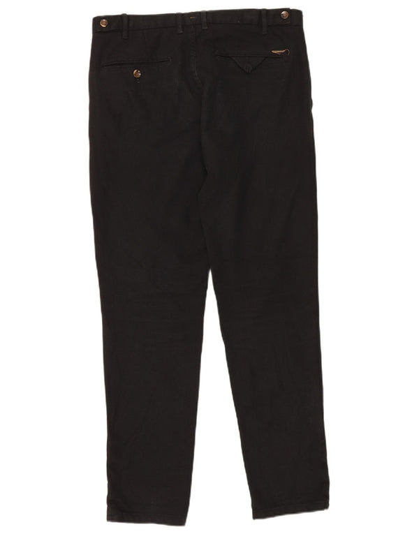 Calça masculina Zara Slim Suit EU 40 Médio W31 L30 Poliéster Preto