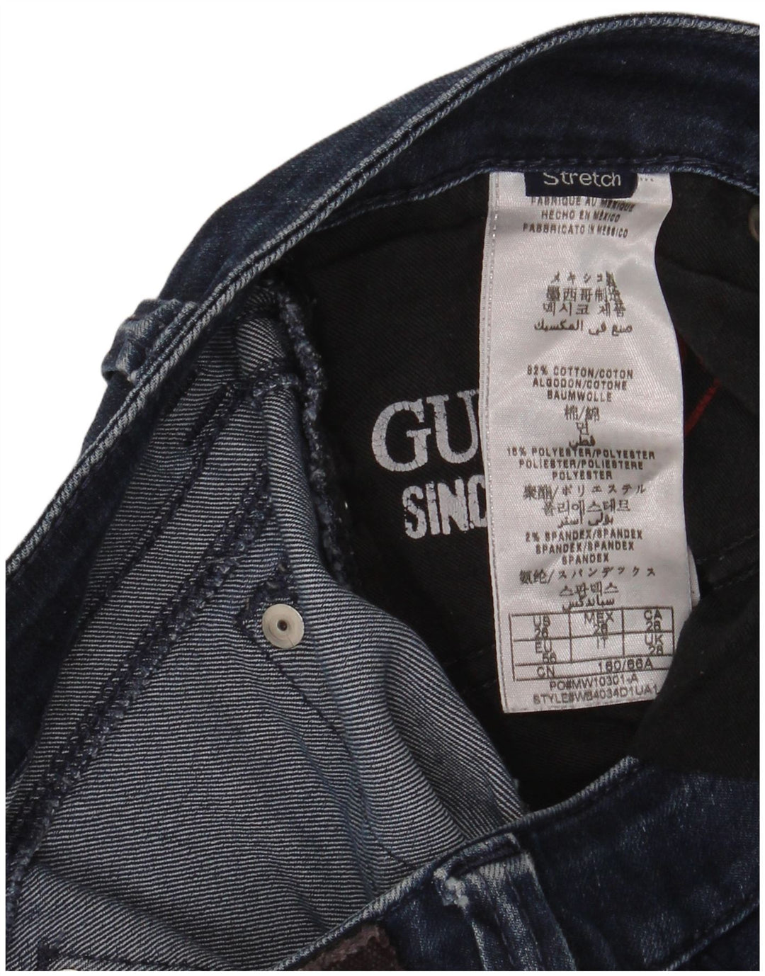 Guess Jeans Skinny Feminino W28 L30 Azul Marinho Algodão