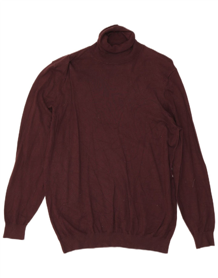 Suéter masculino Zara com gola redonda médio Borgonha