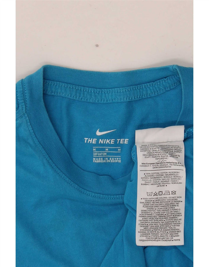 Camiseta Nike Menino Top 10-11 Anos Médio Algodão Azul