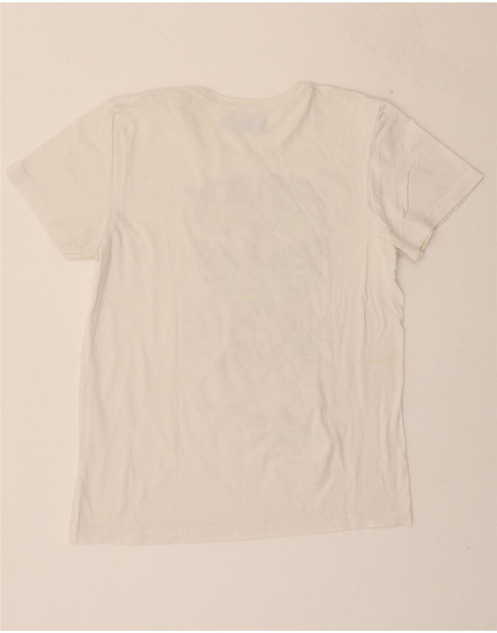 ADIDAS Mens Graphic T-Shirt Top Small White Vintage Adidas and Second-Hand Adidas from Messina Hembry 