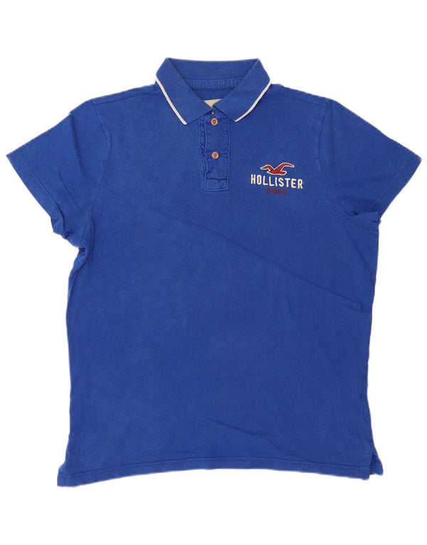 Camisa polo masculina Hollister XL algodão azul