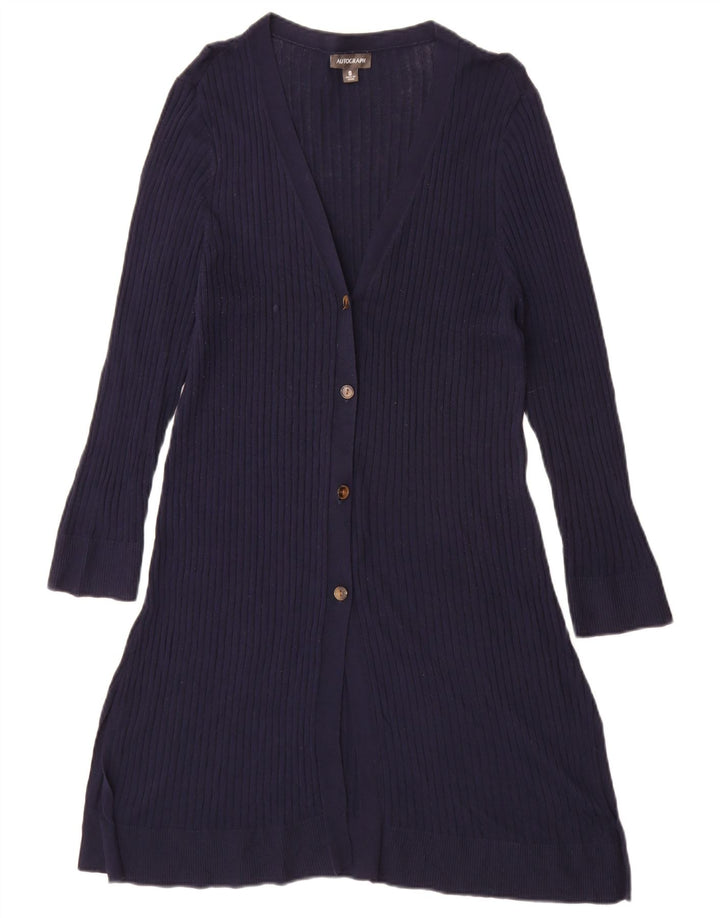 Suéter Cardigan Feminino Marks & Spencer Autograph Reino Unido 10 Pequeno Azul Marinho