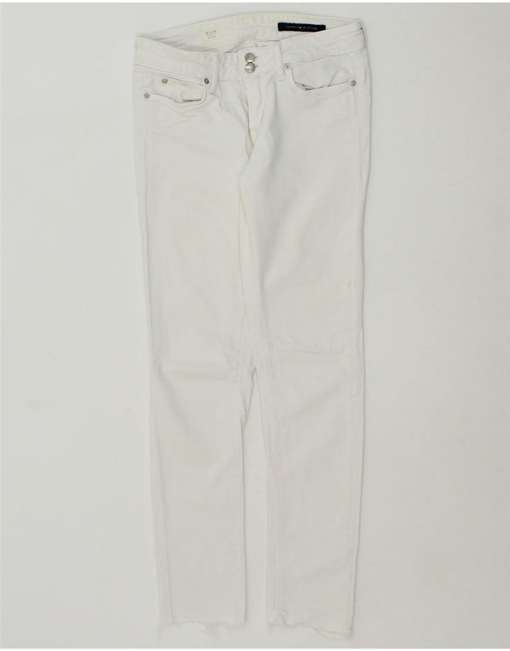 TOMMY HILFIGER Womens Milan Slim Jeans W25 L27  White Cotton Vintage Tommy Hilfiger and Second-Hand Tommy Hilfiger from Messina Hembry 