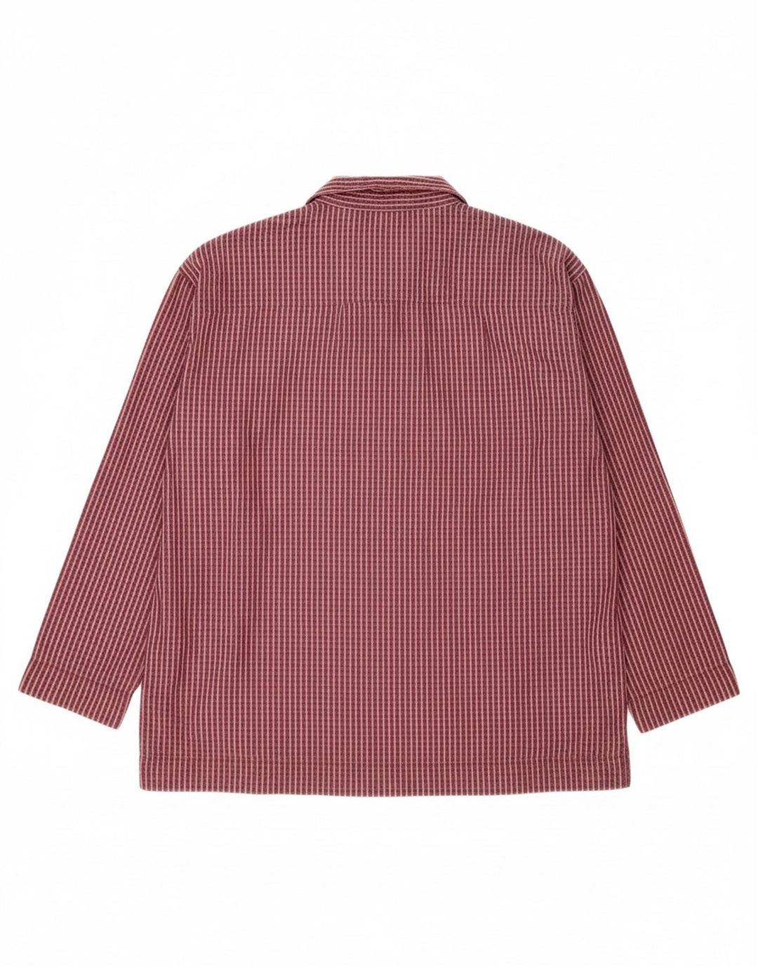 Camisa masculina HUGO BOSS grande algodão xadrez Borgonha