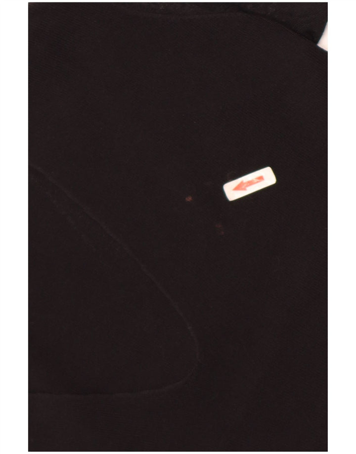 Top feminino Zara de manga comprida UK 10 pequeno preto viscose