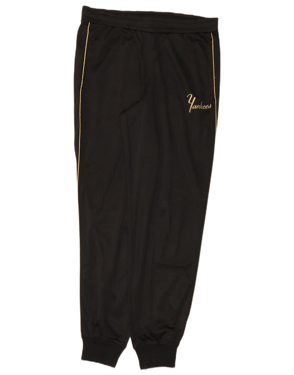 Majestic Mens New York Yankees Calça de treino Joggers pequena preta