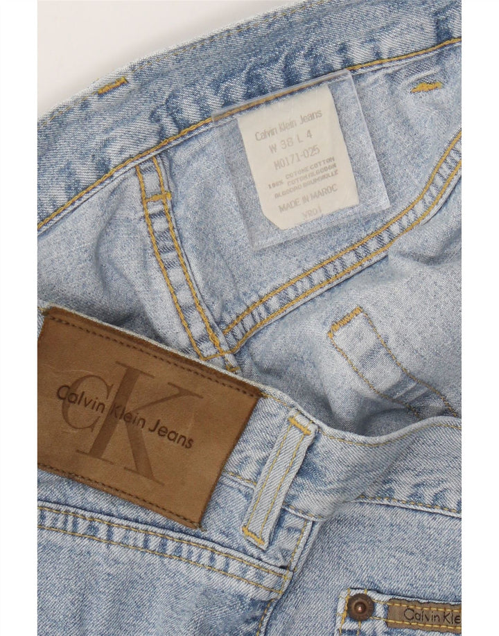Calça jeans reta masculina Calvin Klein W38 L29 algodão azul