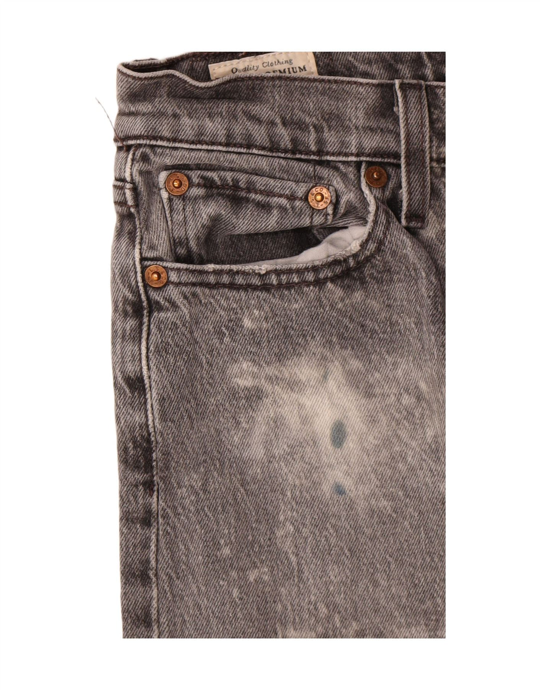 Calça jeans feminina Levi's Wedgie Straight W26 L26 cinza algodão