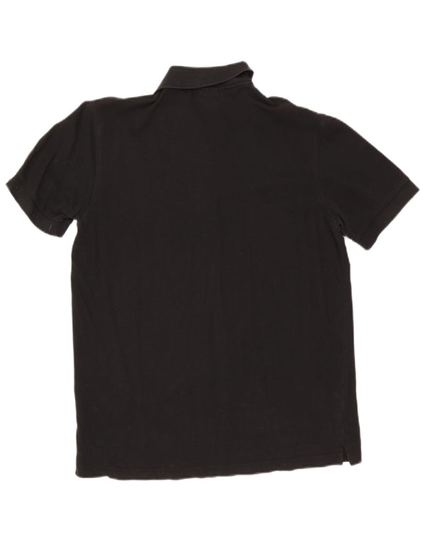 Camisa polo masculina Hugo Boss de algodão preto médio