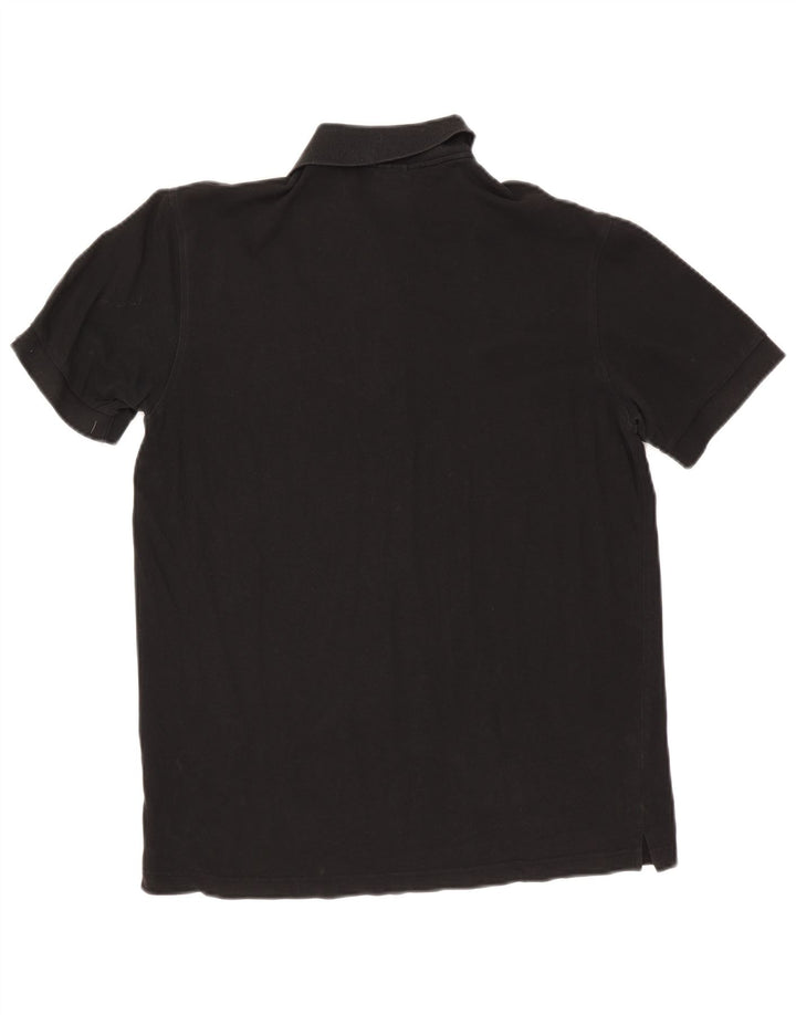 Camisa polo masculina Hugo Boss de algodão preto médio