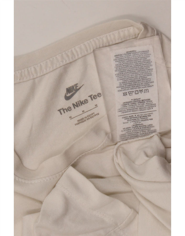 Nike Mens Camiseta Top Médio Algodão Branco