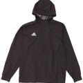 ADIDAS Mens Hooded Rain Jacket UK 38 Médio Preto Poliéster