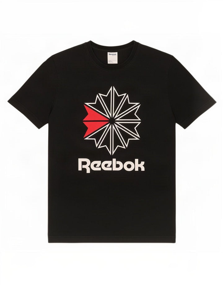 Camiseta masculina Reebok Graphic Top Médio Preto