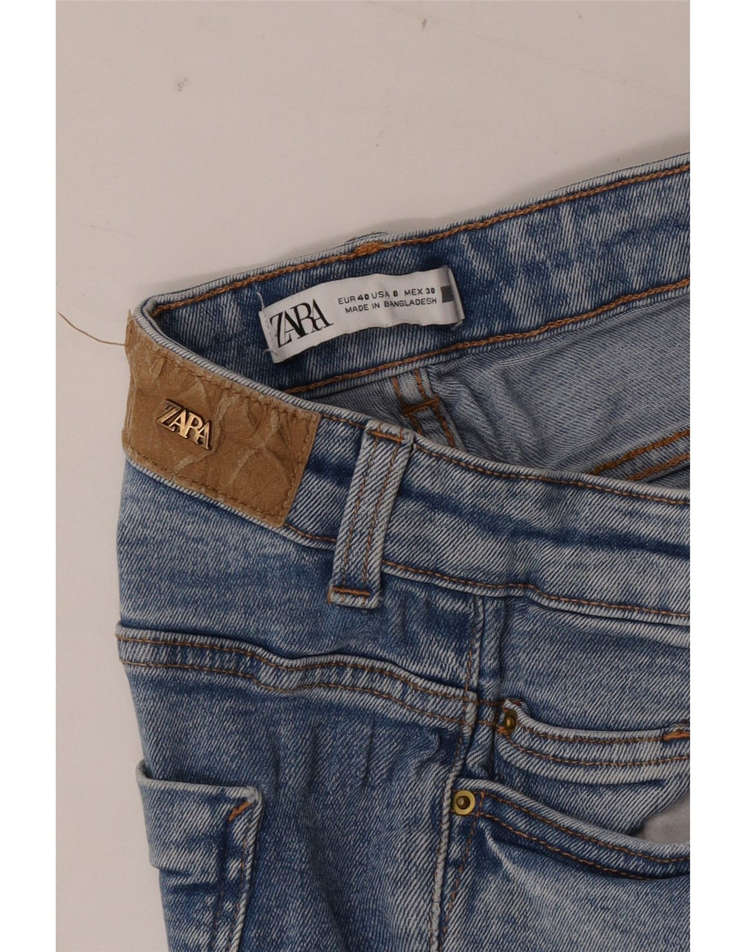 Zara Womens Slim Jeans EU 40 Médio W30 L27 Azul Algodão