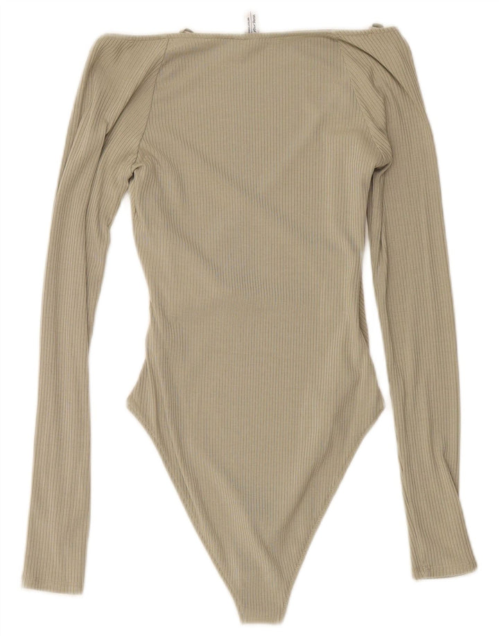 E OUTRAS HISTÓRIAS Body feminino manga comprida UK 10 pequeno modal verde