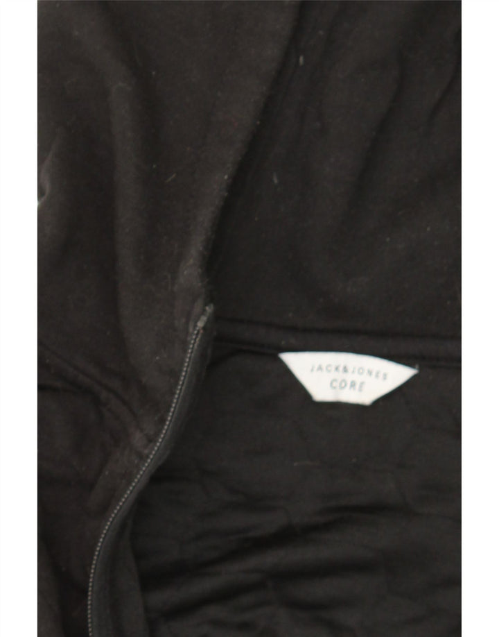 JACK & JONES Mens Zip Hoodie Sweater Medium Black Cotton Vintage Jack & Jones and Second-Hand Jack & Jones from Messina Hembry 