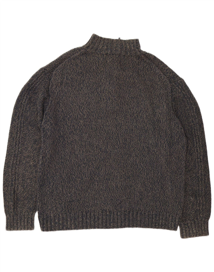 Suéter masculino Marks & Spencer Blue Harbor com zíper e gola XL azul marinho