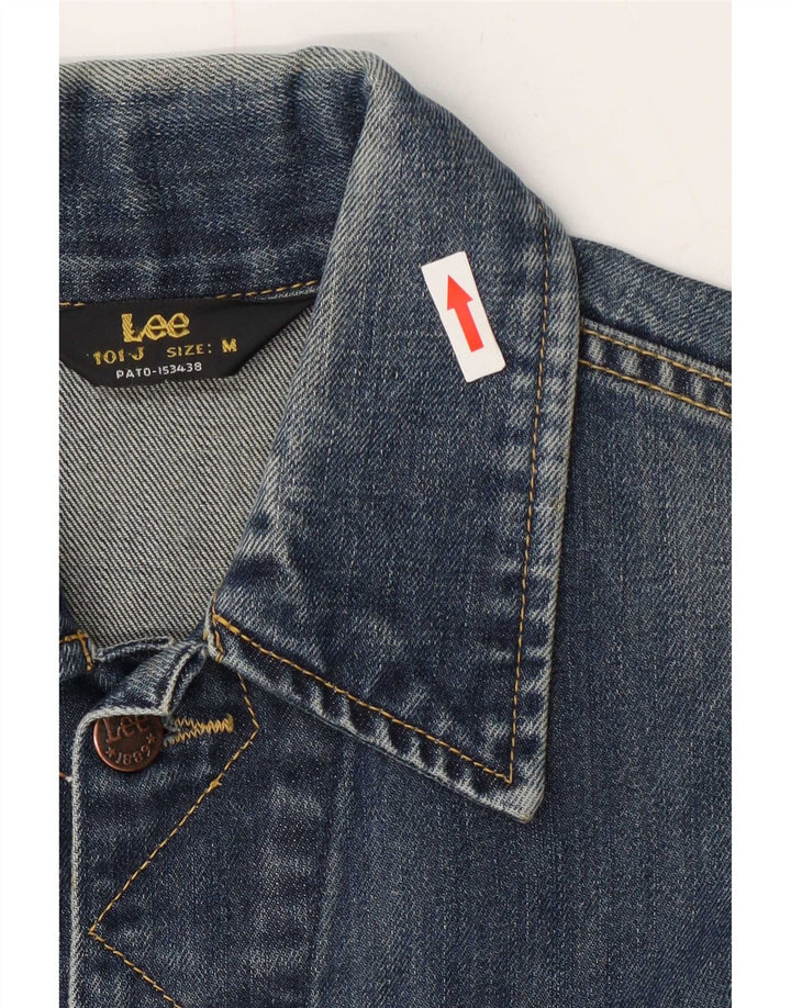 Jaqueta jeans feminina Lee UK 14 algodão azul médio