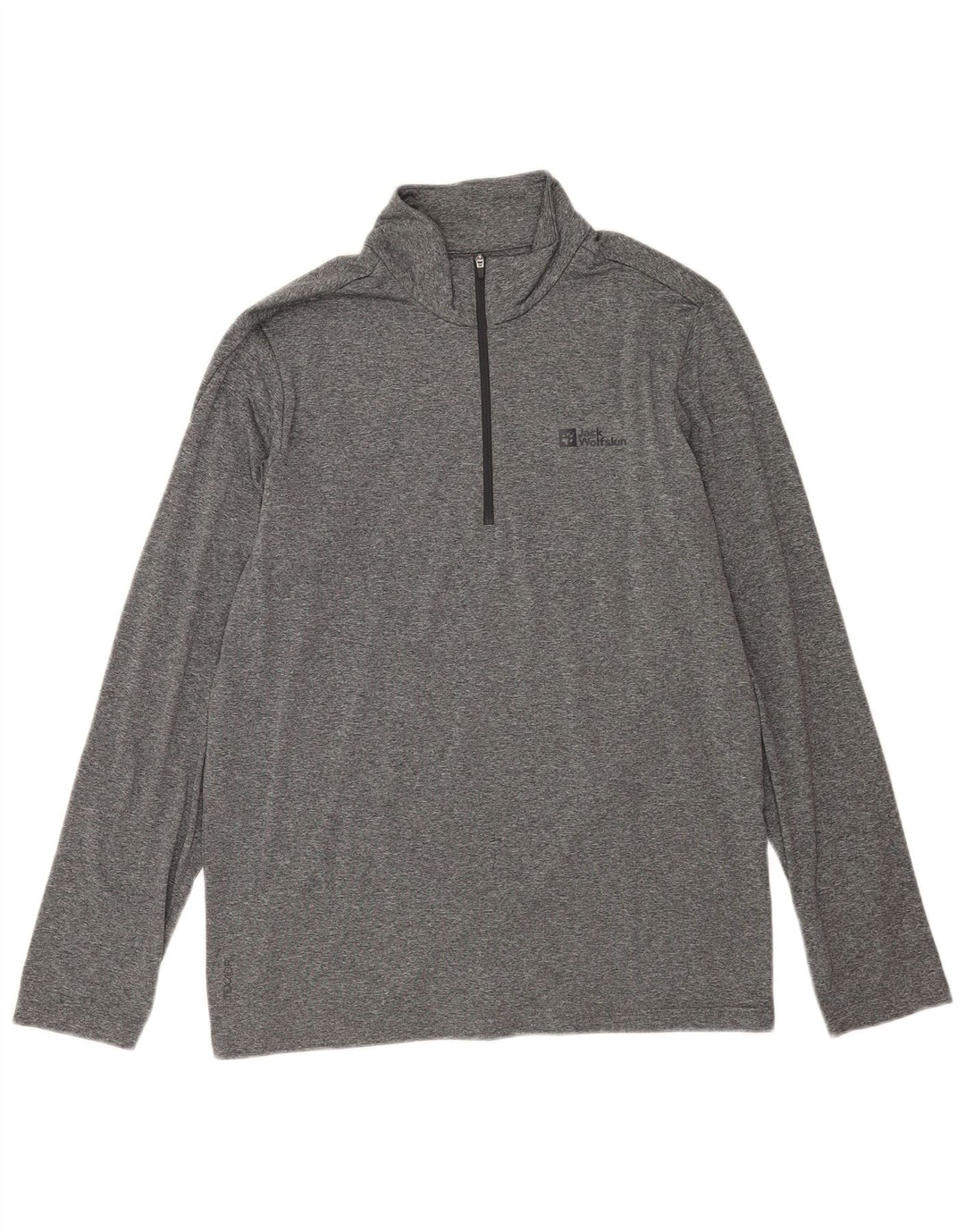 Macacão masculino Jack Wolfskin com zíper e gola alta Reino Unido 42 grande cinza