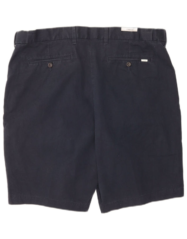 Shorts chino masculino Marks & Spencer W42 2XL algodão azul marinho