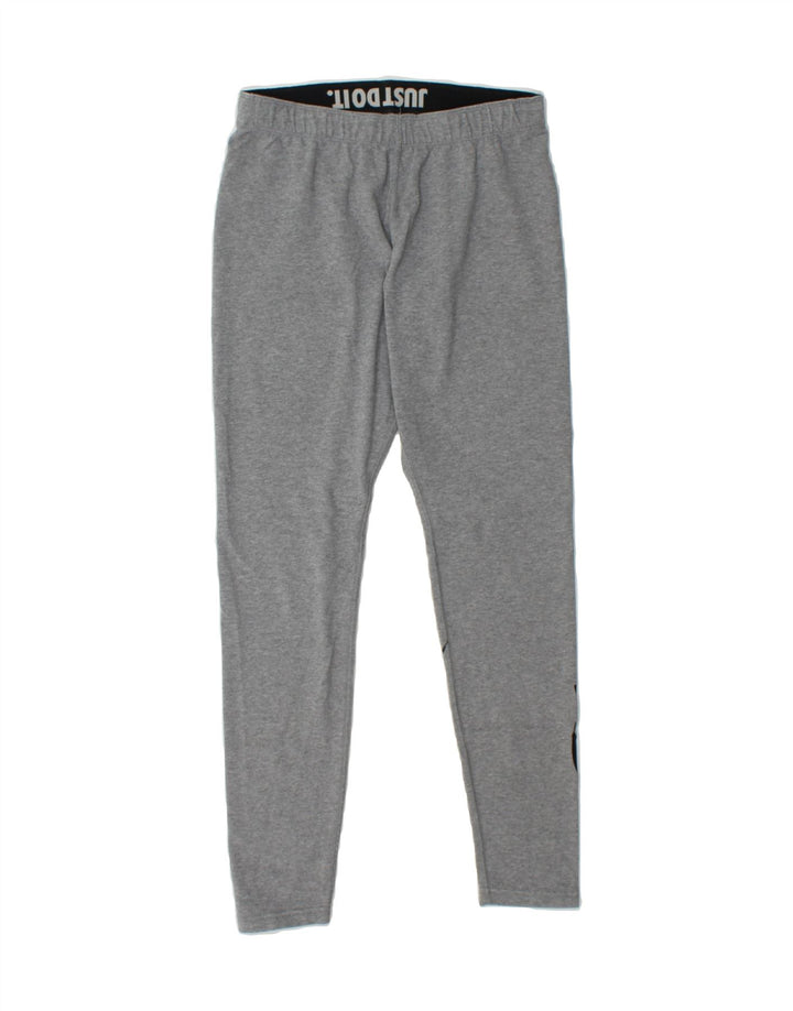 NIKE Womens Graphic Leggings UK 12 Medium  Grey Vintage Nike and Second-Hand Nike from Messina Hembry 