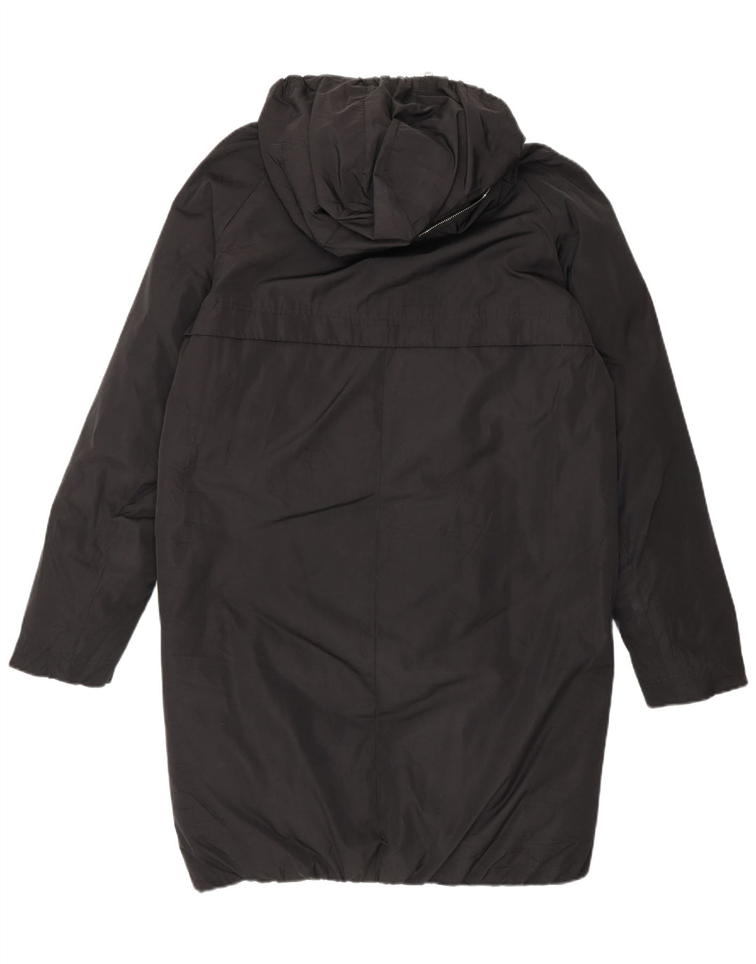 Casaco acolchoado com capuz feminino MANGO UK 14 poliéster preto médio