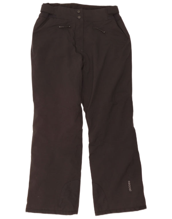 Calça de esqui feminina Mountain Warehouse UK 12 poliéster preto médio