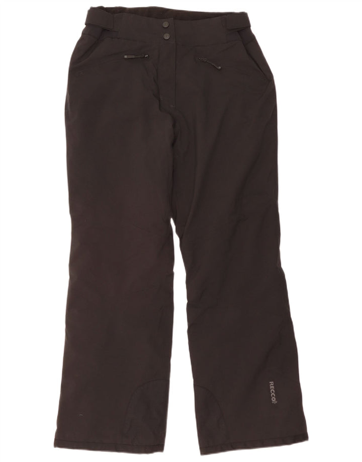 Calça de esqui feminina Mountain Warehouse UK 12 poliéster preto médio