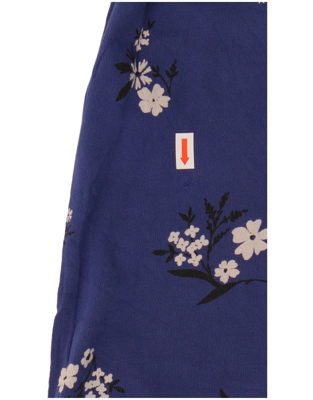 Blusa feminina de manga comprida Marks & Spencer Reino Unido 12 médio azul marinho floral