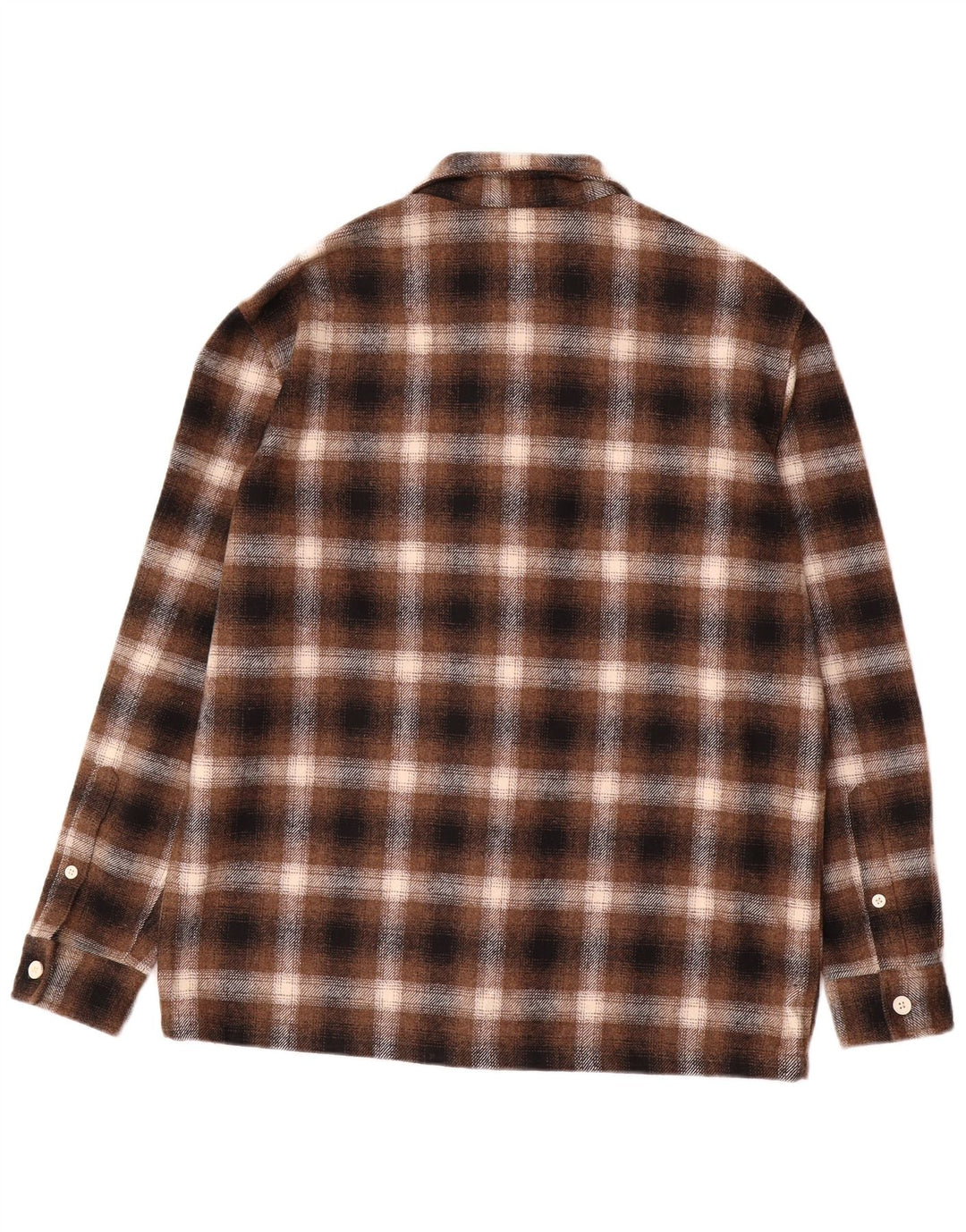 Camisa masculina de flanela Jack Wills, camisa xadrez marrom médio