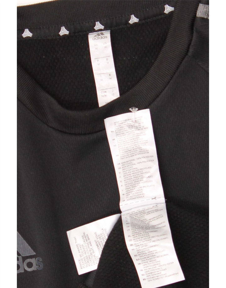 Adidas Mens Graphic Moletom Jumper Médio Preto Poliéster