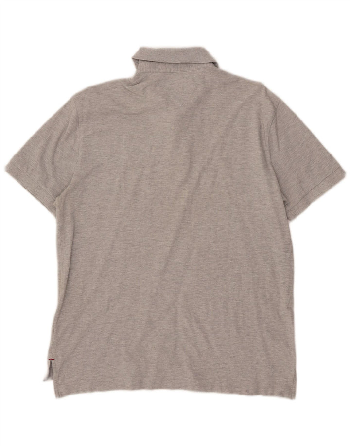 Camisa polo masculina Tommy Hilfiger Classic Fit algodão cinza médio