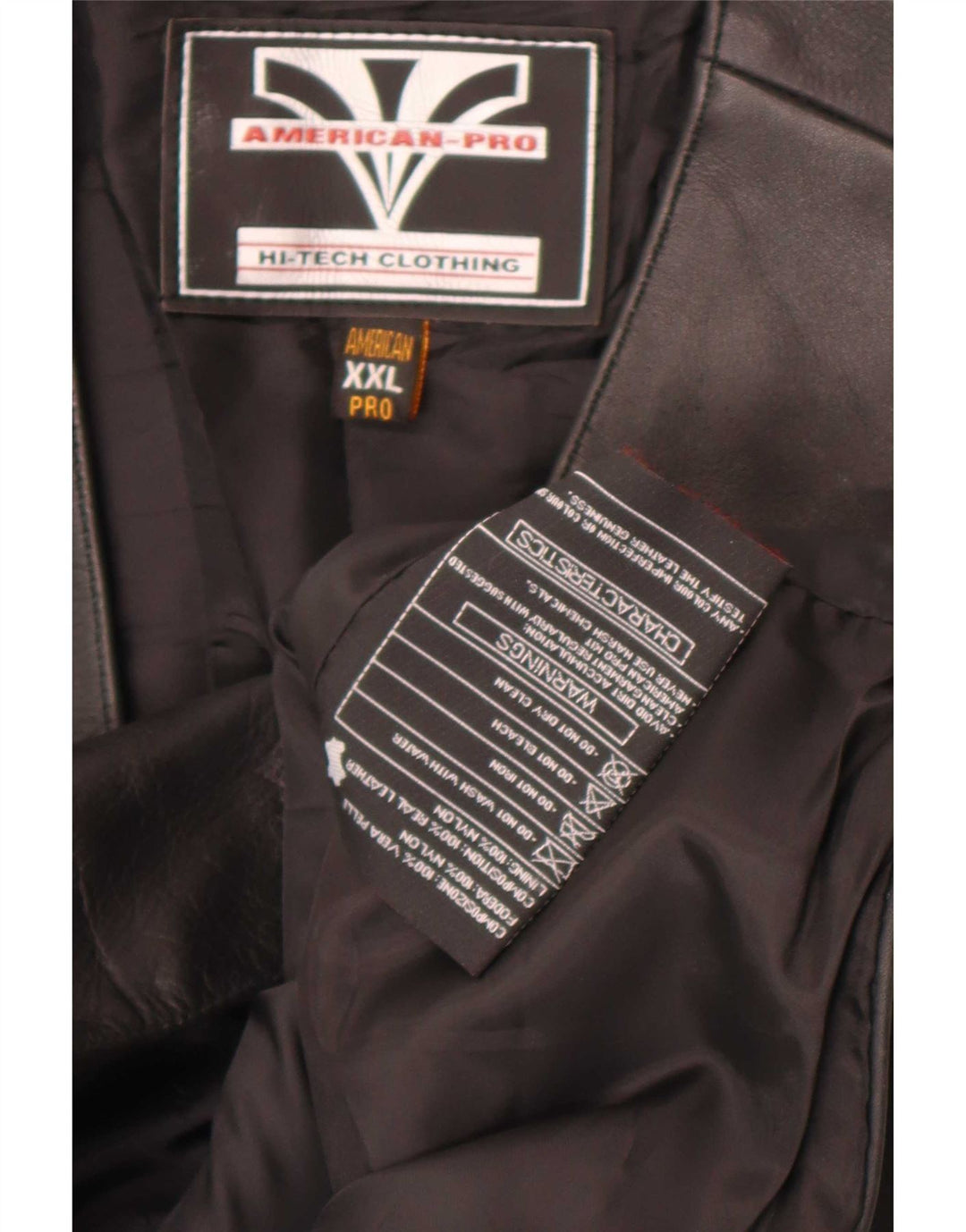 Colete de couro masculino vintage 2XL preto