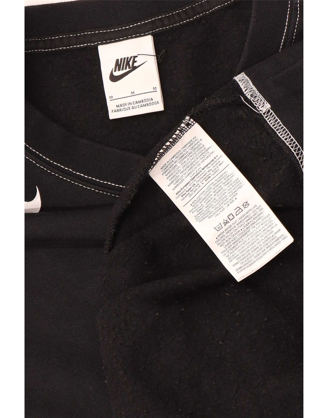 Moletom Nike masculino gráfico oversized jumper médio algodão preto