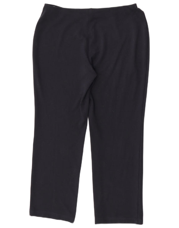 Calça casual feminina Marks & Spencer UK 14 grande W34 L27 azul marinho