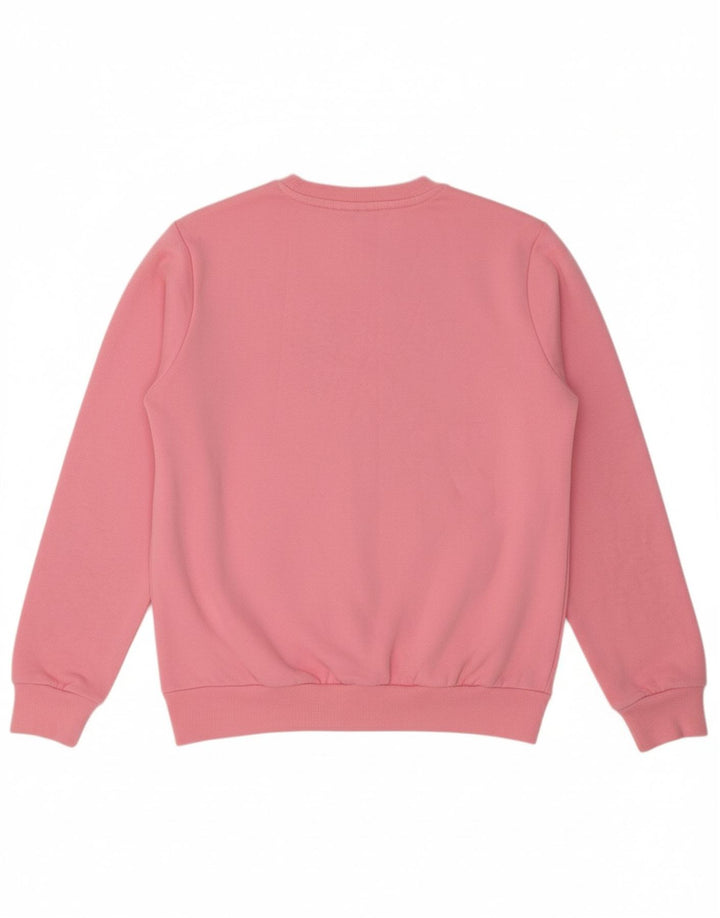 ADIDAS Meninas Graphic Sweatshirt Jumper 13-14 Anos Rosa Algodão