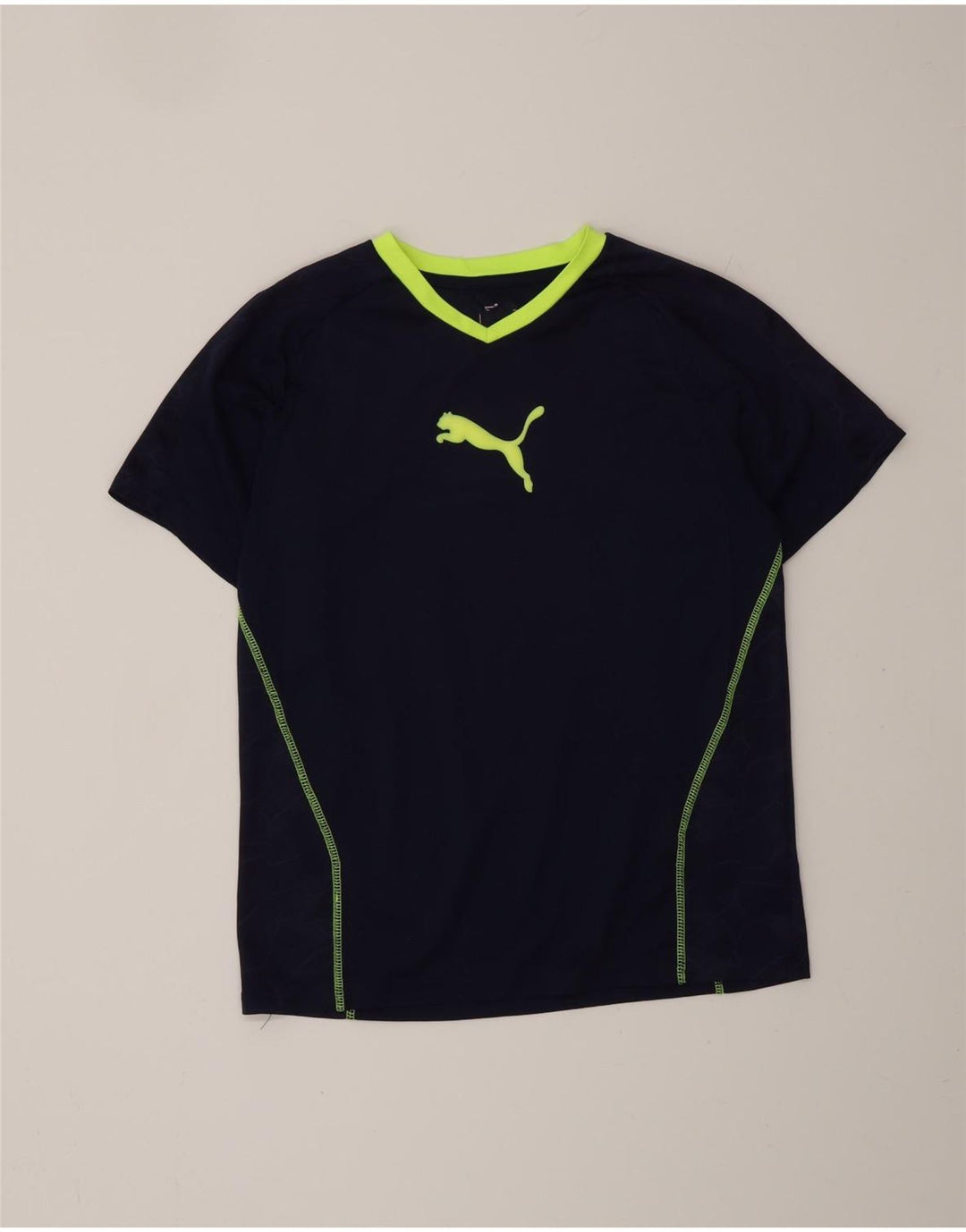 Camiseta feminina PUMA com estampa gráfica média azul marinho poliéster